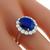 Princess Di 4.56ct Sapphire 0.85ct Diamond Engagement Ring 