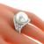 diamond  south pearl and diamond 14k white gold ring 2