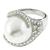 diamond  south pearl and diamond 14k white gold ring 3