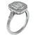 Emerald Cut Diamond Platinum Engagement Ring