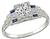 GIA Certified Art Deco 0.90ct Diamond Engagement Ring