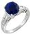 gia certified 3.08ct sapphire 0.50ct diamond engagement ring photo 1