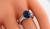 gia certified 3.08ct sapphire 0.50ct diamond engagement ring photo 2