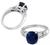 gia certified 3.08ct sapphire 0.50ct diamond engagement ring photo 3