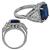 GRL Certified 8.18ct Sapphire GIA Certified 1.99ct Diamond Ring Photo 3