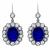 sapphire and diamond silver 14k yellow gold earrings 1