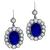 sapphire and diamond silver 14k yellow gold earrings 2