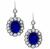 sapphire and diamond silver 14k yellow gold earrings 3