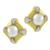 mabe pearl diamond 18k yellow gold earrings 3