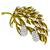 Estate 1960s 3.00ct Round Brilliant Diamond 18k Yellow And White Gold Floral Pin