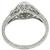 Antique Art Deco 0.84ct Circular Brilliant Diamond Sapphire Platinum Engagement Ring