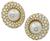 pearl 4.50ct diamond 14k gold earrings front view photo