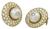 pearl 4.50ct diamond 14k gold earrings photo