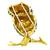 Ruby & Diamond 18k Yellow Gold Enamel Owl Pin