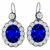  sapphire and diamond silver 18k yellow gold earrings 2