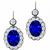  sapphire and diamond silver 18k yellow gold earrings 3