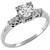 diamond 14k white gold  engagement ring wedding band set 1
