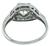 Platinum Old Mine Cut Diamond Engagement Ring