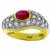 18k yellow and white gold ruby and diamond ring 1