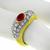 18k yellow and white gold ruby and diamond ring 2