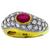 18k yellow and white gold ruby and diamond ring 3