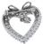 1.90ct diamond heart pin / pendant photo 4