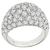 Vintage 2.60ct Round Cut Diamond Cluster 14K White Gold Bombe Ring