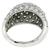 Diamond Cluster 14K White Gold Bombe Ring