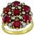 vintage 4.00ct ruby diamond gold ring photo 1