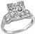 Vintage EGL Certified 2.65ct Diamond Engagement Ring