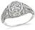 Vintage GIA Certified 0.77ct Diamond Engagement Ring