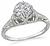 Vintage GIA Certified 1.04ct Diamond Engagement Ring