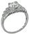 1.13ct Diamond Art Deco Engagement Ring