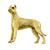 sapphire 14k yellow gold  great dane dog pin 3