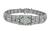 Diamond Emerald Platinum Art Deco Bracelet