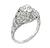 Platinum Diamond Art Deco Engagement Ring