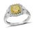 Estate 0.55ct Fancy Yellow Diamond 0.70ct Diamond Engagement Ring