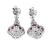 Platinum Diamond Ruby Earrings