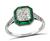 Estate 1.01ct Diamond Emerald Engagement Ring