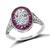 Estate EGL Certified 1.02ct Diamond Ruby Engagement Ring