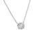 Round Cut Diamond 14k White Gold Pendant Necklace