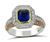 Estate 1.22ct Sapphire 0.50ct Pink and White Diamond Ring