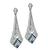 Round Cut Diamond Sapphire Platinum Earrings