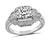 Art Deco Style 1.24ct Diamond Engagement Ring