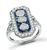 Estate 1.29ct Diamond 0.75ct Sapphire Ring