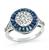 Art Deco Style 1.42ct Diamond Sapphire Halo Engagement Ring