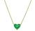 Estate 1.50ct Emerald Gold Heart Pendant Necklace