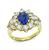 Estate 1.53ct Ceylon Sapphire 1.50ct Diamond Gold Ring