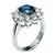 Platinum Gold Diamond Sapphire Ring