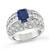 Estate 2.50ct Diamond 1.64ct Ceylon Sapphire Ring